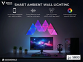 smart wall ambient led triangles - اضواء ذكية للحائط مثلثات