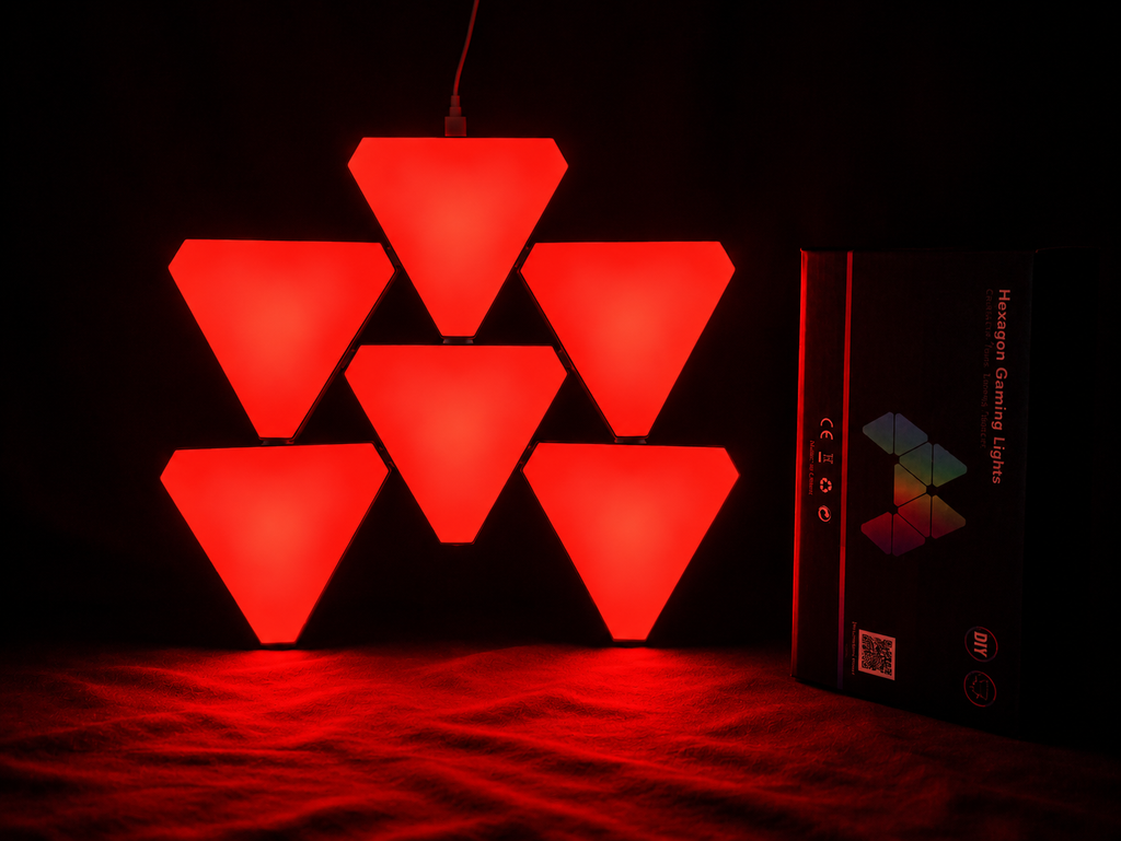 smart wall ambient led triangles - اضواء ذكية للحائط مثلثات