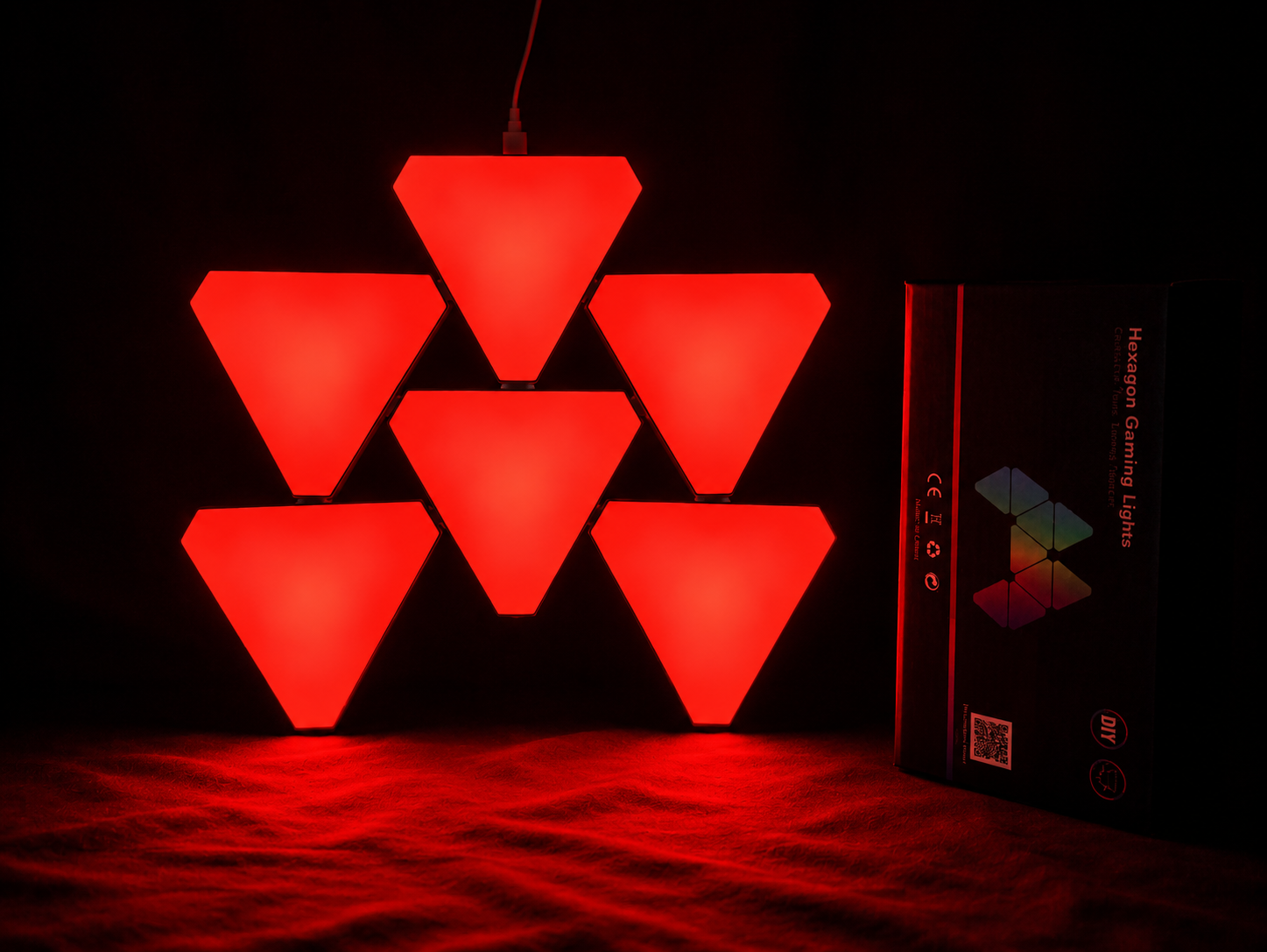 smart wall ambient led triangles - اضواء ذكية للحائط مثلثات