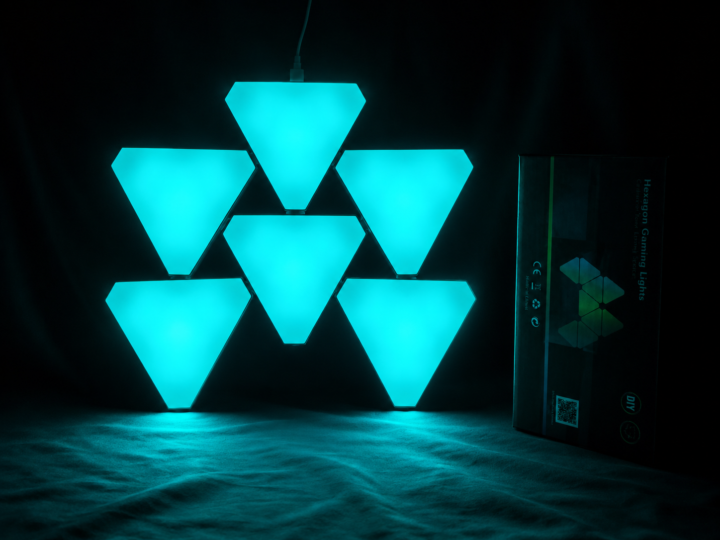 smart wall ambient led triangles - اضواء ذكية للحائط مثلثات