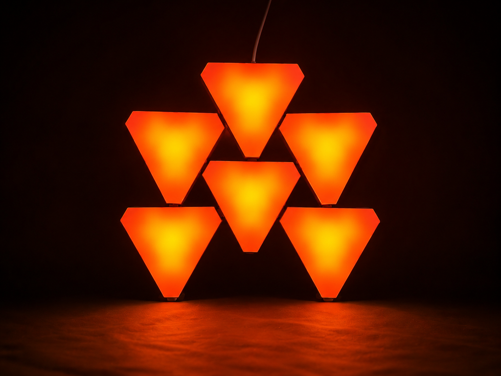 smart wall ambient led triangles - اضواء ذكية للحائط مثلثات