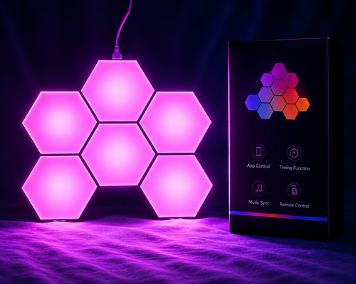 smart wall ambient led hexacons - اضواء ذكية للحائط سداسيات